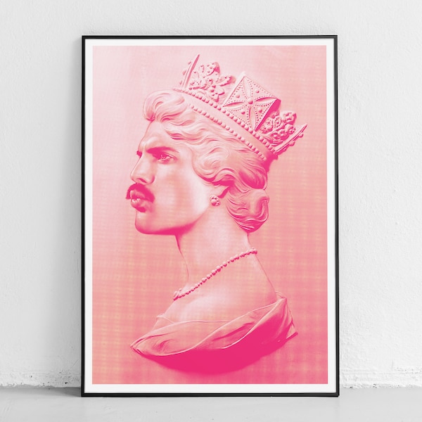 Freddie Mercury Screenprint | Freddie Mercury Art | Queen Print | Queen Art | Music Icon | Unique Wall Art | Freddie Mercury Gift |