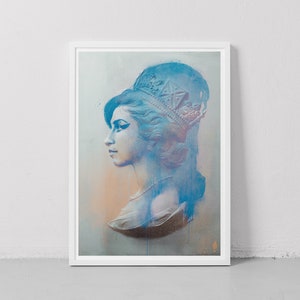 Amy Winehouse Print | Music Icon | Unique Wall Art | Amy Winehouse Gift | Rock Royalty | Camden Queen |Home Decor| Available in A3 & 50x70cm