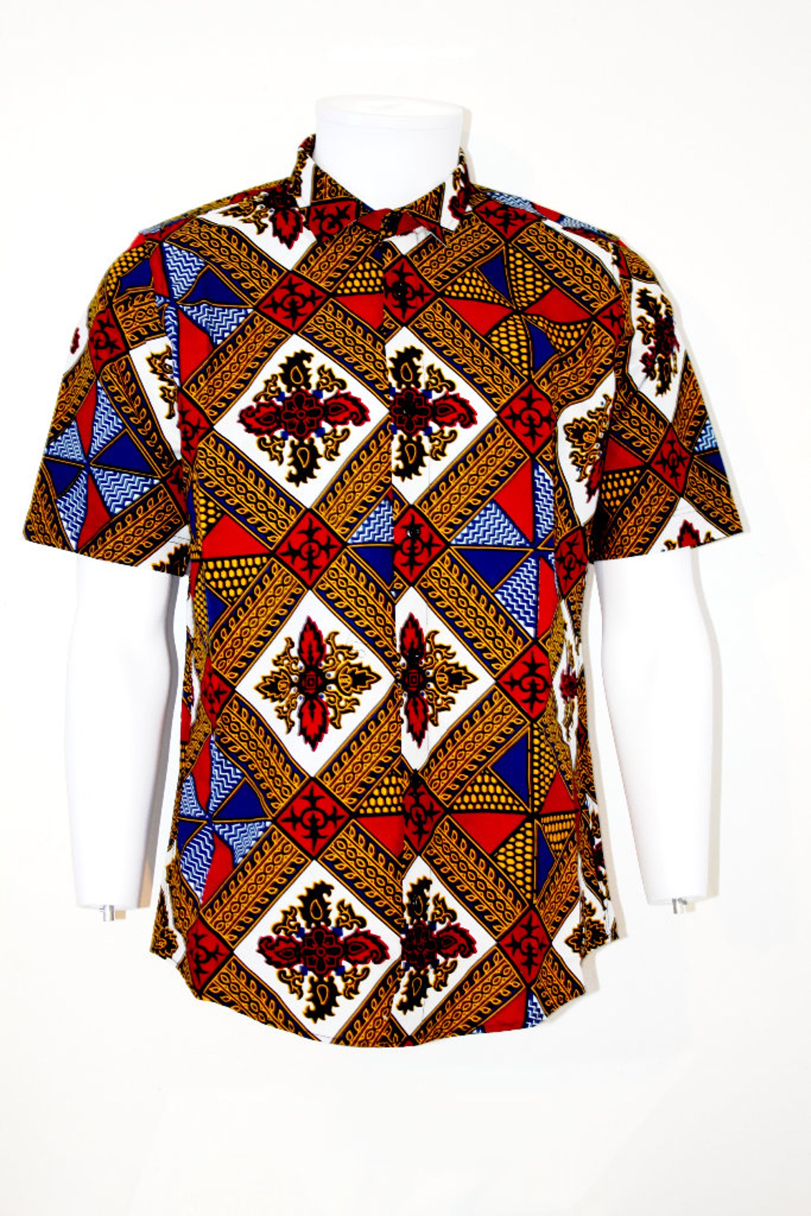 Chemise en wax pour homme pagne wax Chemise africaine Etsy