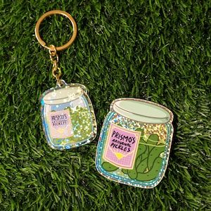 Prismo’s Artisanal Pickles Jar Acrylic Keychain Adventure Time Keyring