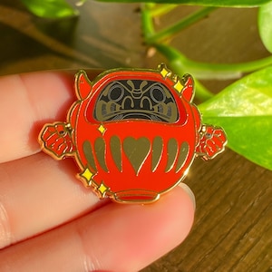 Oni Daruma Hard Enamel Pin Japan Inspired
