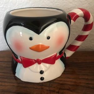 Christmas festive pinguin 12 oz ceramic mug