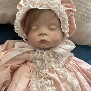 Vintage Porcelain Sugar Britches Newborn Doll By Original Artist, Boots Tyner 1986