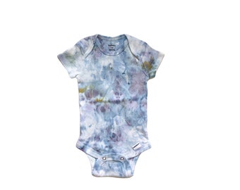 Organic tie dye onesies blue