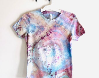Pastel geode ice dyed t-shirt- Small
