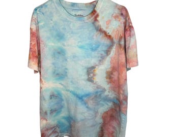 Salt Flats abstract ice dyed  t-shirt- unisex medium