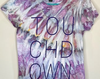 Purple ice dyed touchdown t shirt XS