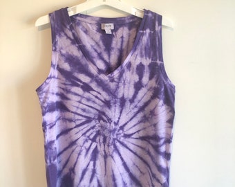 Canotta tie-dye a spirale viola TCU