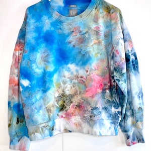 Monet Garden Ice Dyed Sweatshirt Tie Dyed - Etsy
