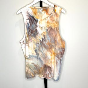 Camel Storm ice dyed ribbed tank top-2X-large