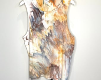 Camel Storm ice dyed ribbed tank top-2X-large
