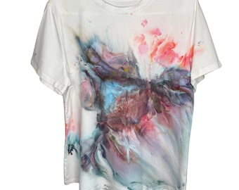Stormy Nebula abstract ice dyed shirt- Large