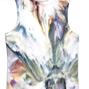 Camel Storm ice dyed ribbed tank top- large