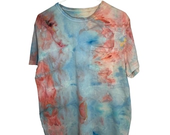 Salt Flats abstract ice dyed  t-shirt- unisex Large