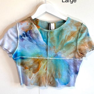 Patina ice dyed crop top- large