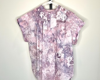 pink/lilac ice dyed Blouse- Medium