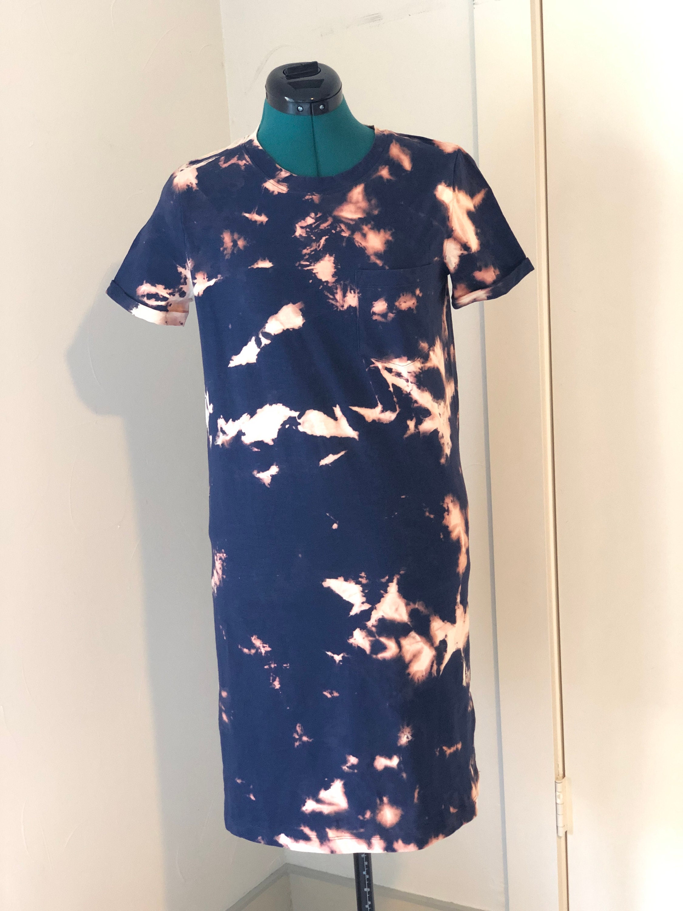 blue tie dye shirt dress Navy Reverse T Color:Lavender Crafted from French terry fairy aesthetic GUIZIO Giselle Sequin Lace
