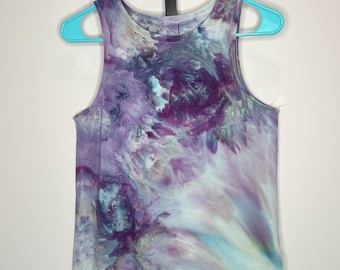Tie dye tank top- mint and purple fade