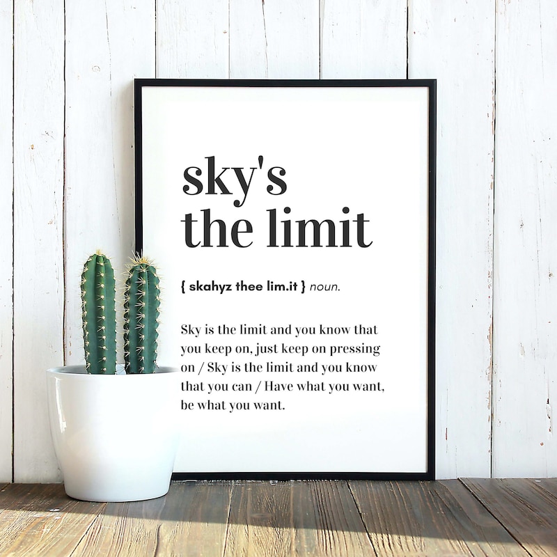 The Sky is the Limit - Etsy