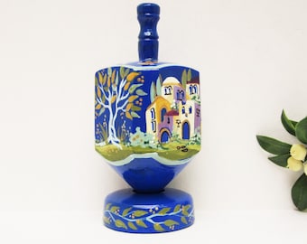 Hanukkah dreidel Wood dreidel Jewish dreidel Collectible dreidel