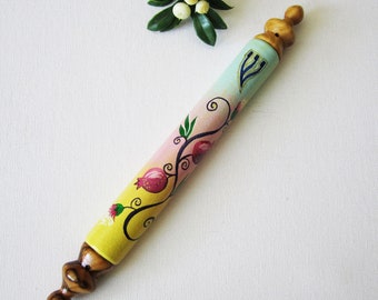 Pomegranate mezuzah case Large mezuzah cover  for door Jewish gifts