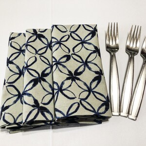 Napkins/gift for her/blue and gray/set of 4