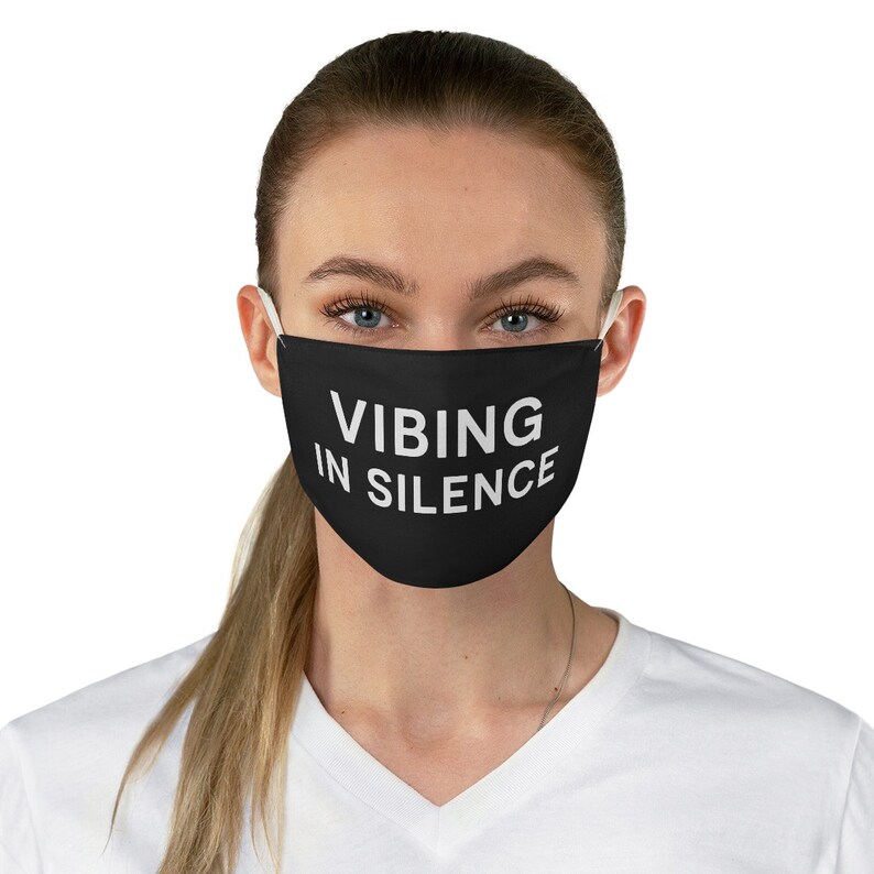 Vibing in Silence Cloth Face Mask Face Covering Breathable Etsy