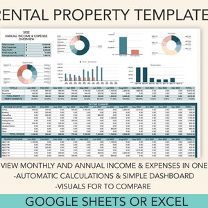 May include: A spreadsheet template for tracking rental property income and expenses. The template includes charts and graphs to visualize data, and it can be used with Google Sheets or Excel. The template is designed to help landlords easily track their income and expenses, and to make informed decisions about their rental properties.