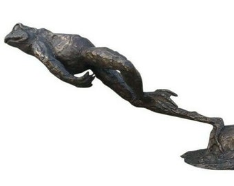 Bronze Frog Fountain Leaping Frog Bronze Frog Figure Sculpture Lost wax casting