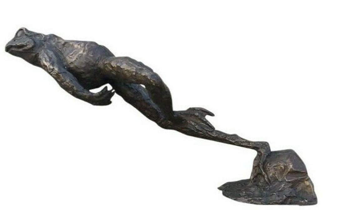 Bronze Frog Fountain Leaping Frog Bronze Frog Figure Sculpture Lost Wax