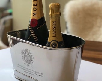 Lilly Bollinger  , Napoleon Ice Bucket this Wonderful Small 2 Bottle size Champagne Bath wine cooler with double sided inscriptions