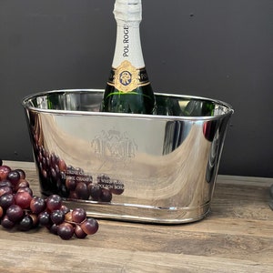 Lilly Bollinger small Napoleon Ice Bucket this Wonderful Small 2 Bottle size Champagne Bath wine cooler with double sided inscriptions