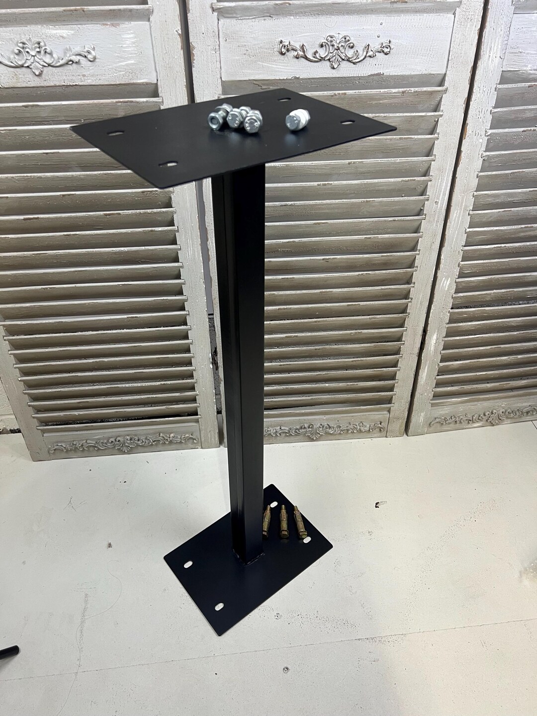 Black Metal Post Box Stand, Powder Coated (85cm) - Etsy