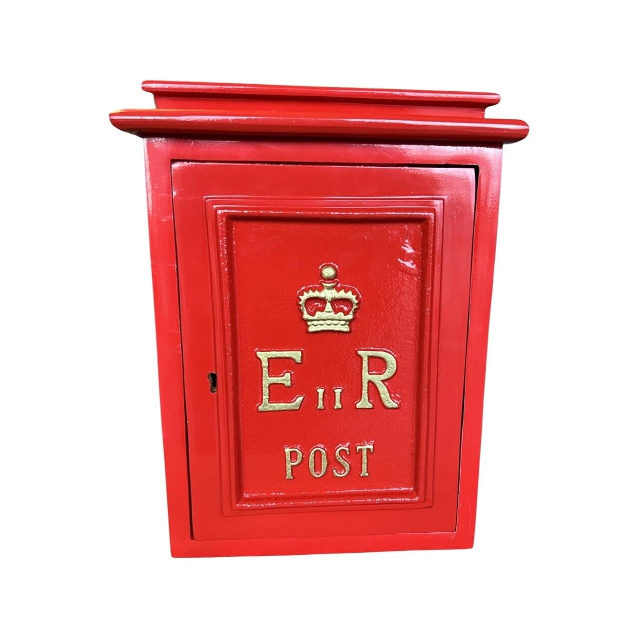 Red english post box set with vertical pillar letter-box, public wall  letterbox and pedestal mail posts with envelope and horn symbols. Vintage  mailbox set with classic london post box icons. Stock Vector