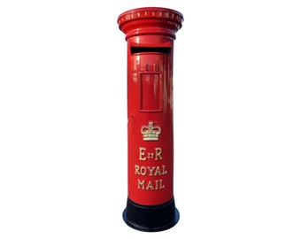 Queen Elizabeth II Royal Mail Pillar Box - Freestanding Cast Aluminum Postbox
