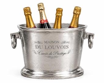 Large Aluminum Wine Cooler, Champagne Bucket with Loop Handles