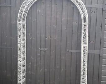 Large garden arch rose design metal garden entry arch flower climber outdoor decor