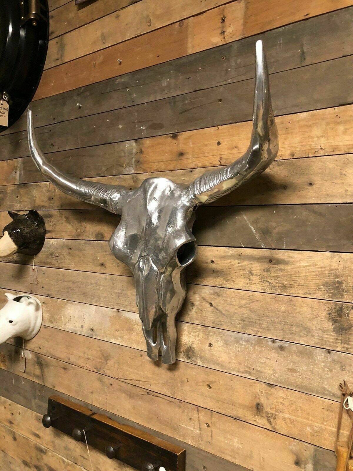 Bison Skull Large Polished Aluminium Water Buffalo Cow Bull Bison Skull Large Polished Aluminium Water Buffalo Cow Bull