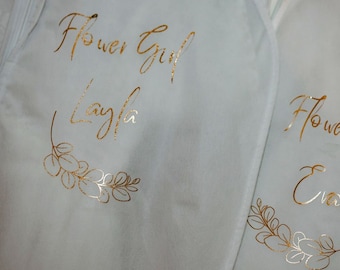 Personalised Dress Bag 60" for Bridesmaid | Flower Girl | Bride | Wedding | Garment Cover