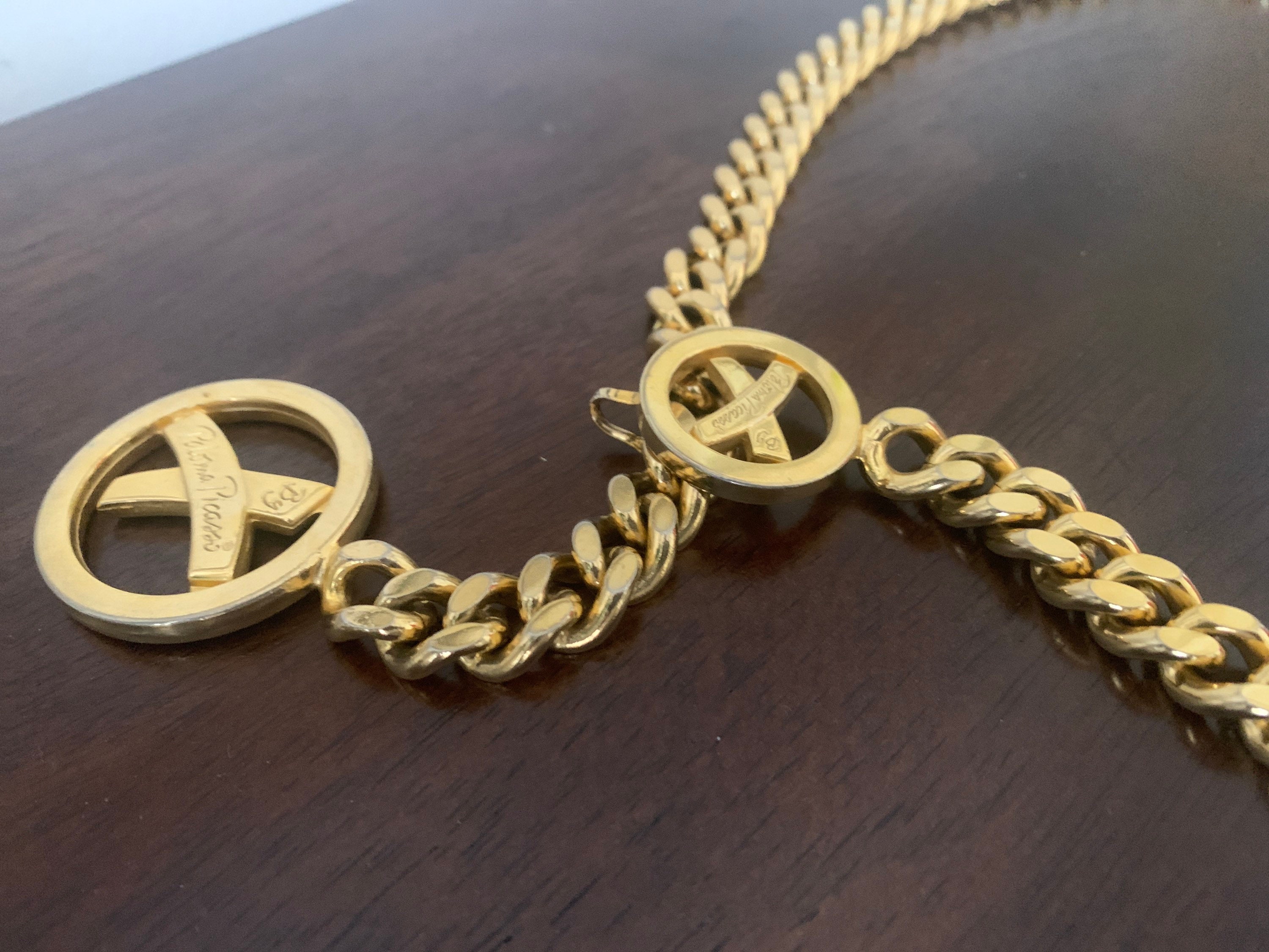 Paloma Picasso gold chain belt XS S Etsy