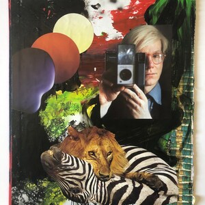 WILD WARHOL, Andy Warhol, Collage Art, Mixed Media, Contemporary Art,
