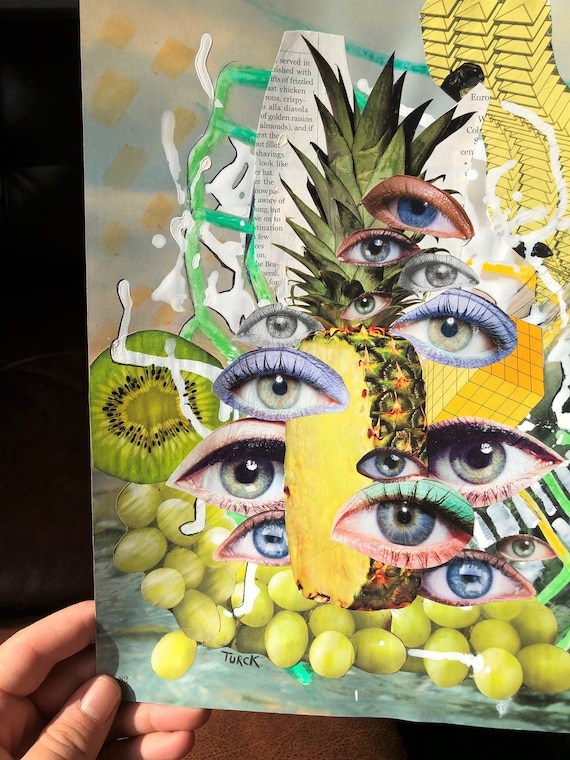 パイナップルアイズ、コラージュアート、ポップアート、現代アート