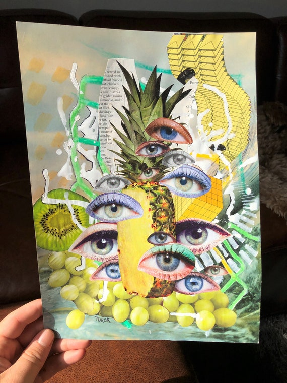 パイナップルアイズ、コラージュアート、ポップアート、現代アート