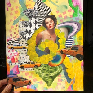 ELIZABETH TAYLOR, Collage Art, Pop Art, Contemporary Art