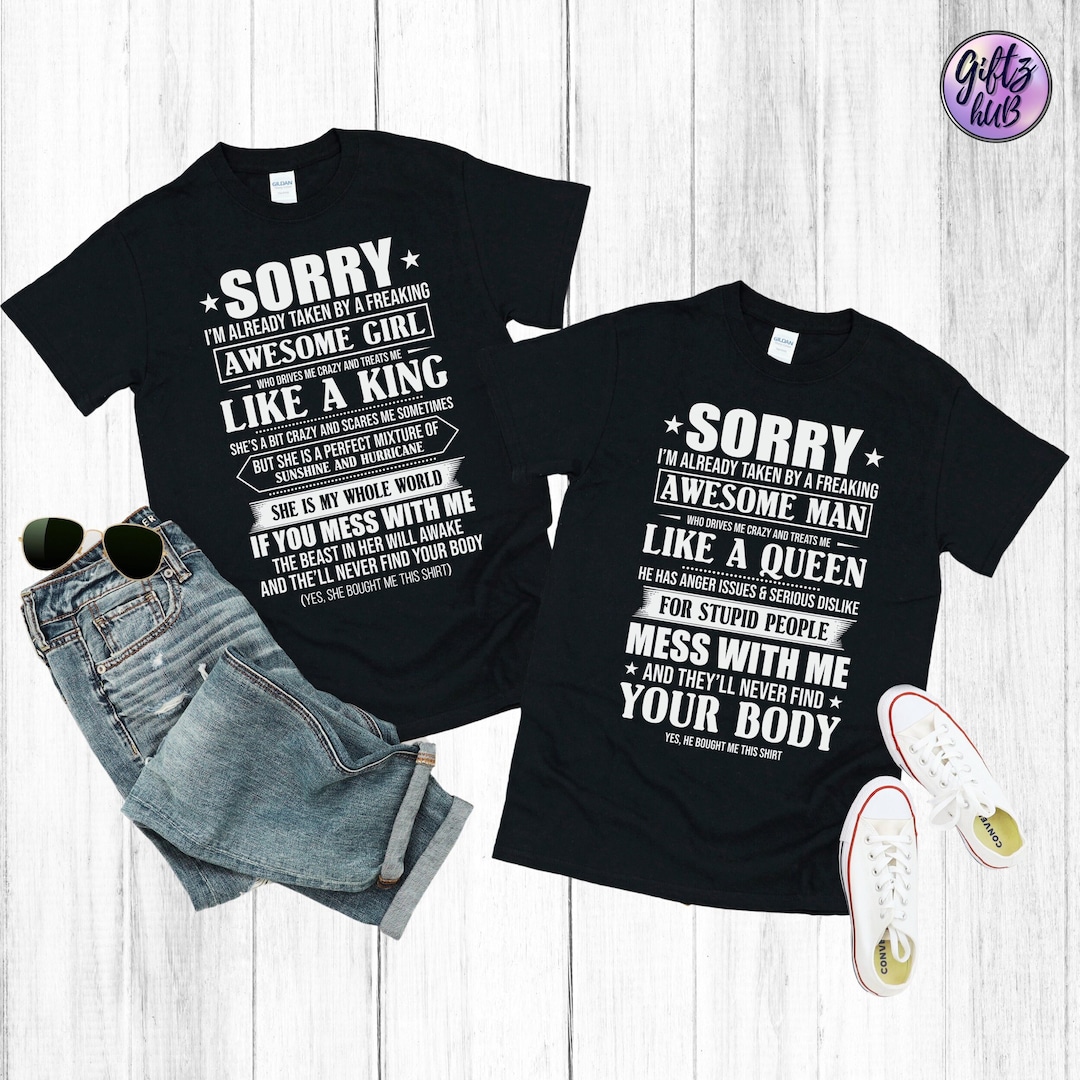 Funny Anniversary Tshirts, Taken Shirts, Funny Couple Shirts, Newly