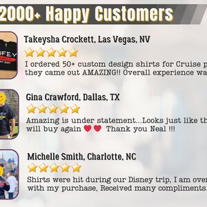 May include: Three customer testimonials with photos of couples wearing matching shirts with the text "Hubby" and "Wifey" on them. The text includes the words "Amazing", "Breeze", and "overwhelmed".