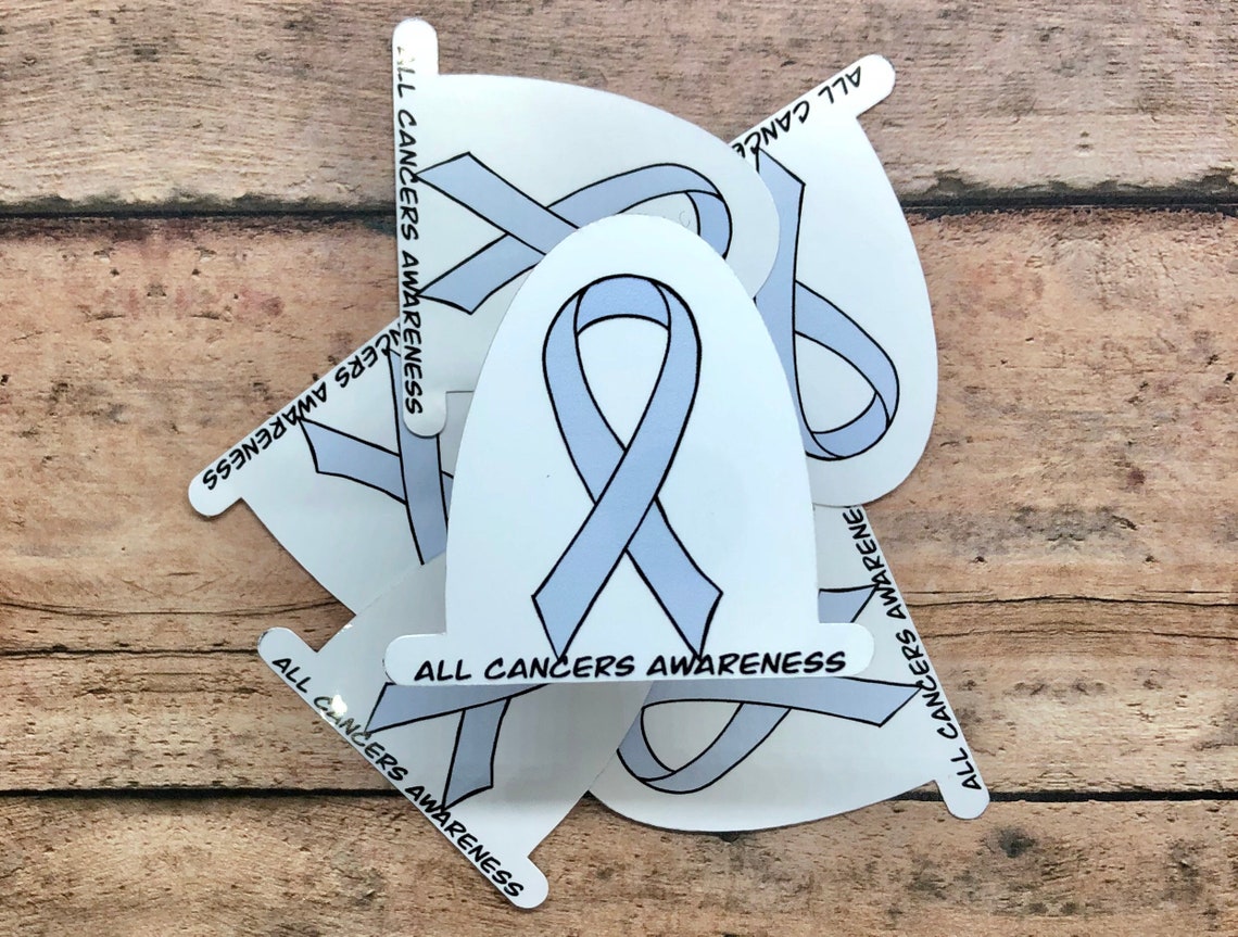 All Cancers Awareness Sticker Cancer Stickers All Cancers Etsy