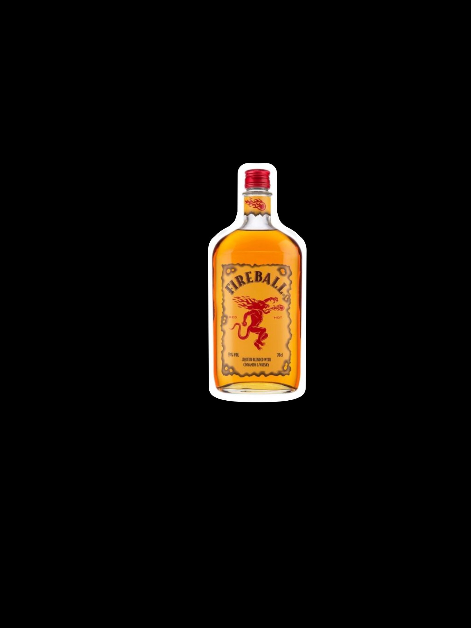 Fireball liquor sticker cinnamon alcohol bottle stickers | Etsy