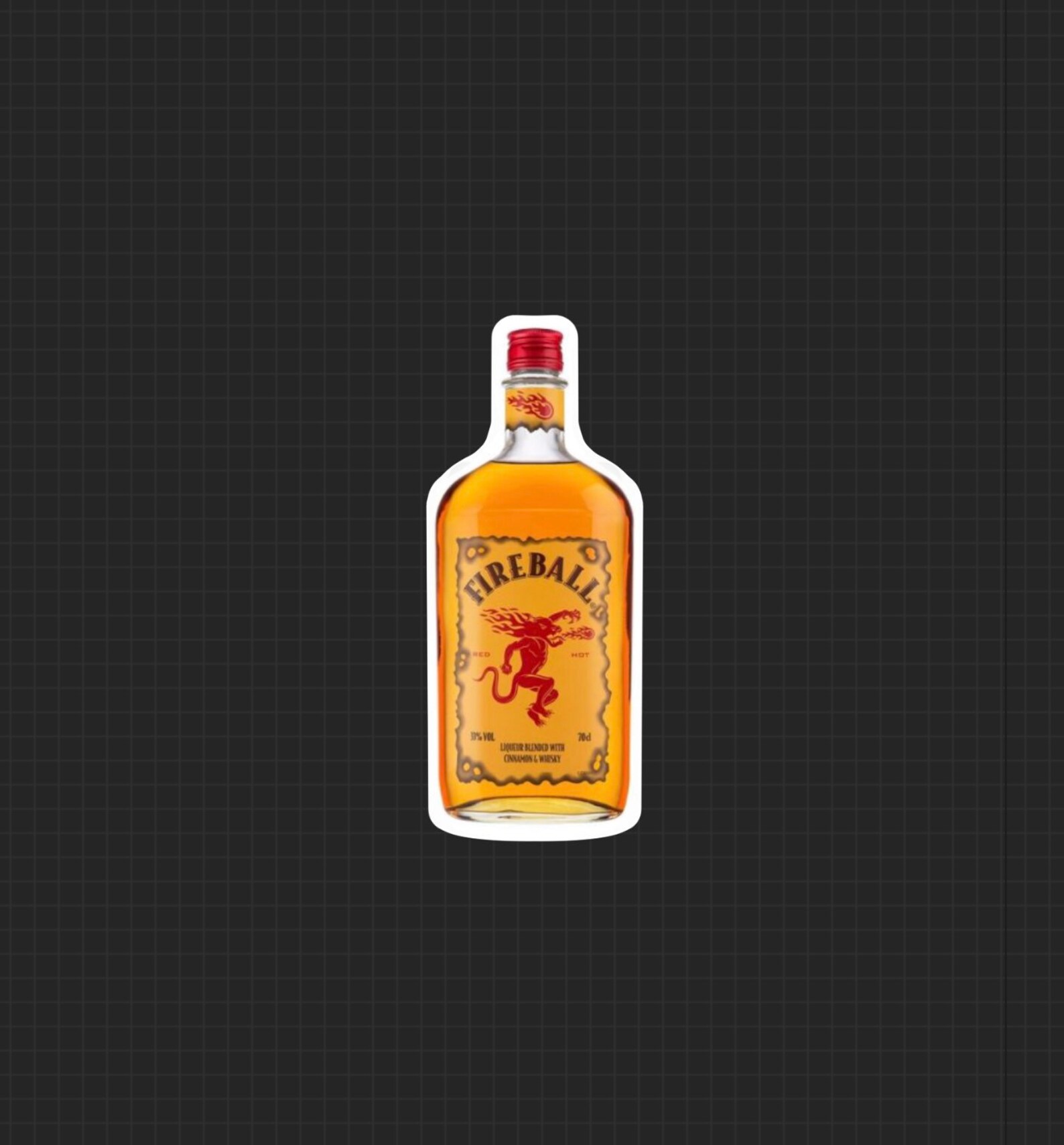 Fireball liquor sticker cinnamon alcohol bottle stickers | Etsy