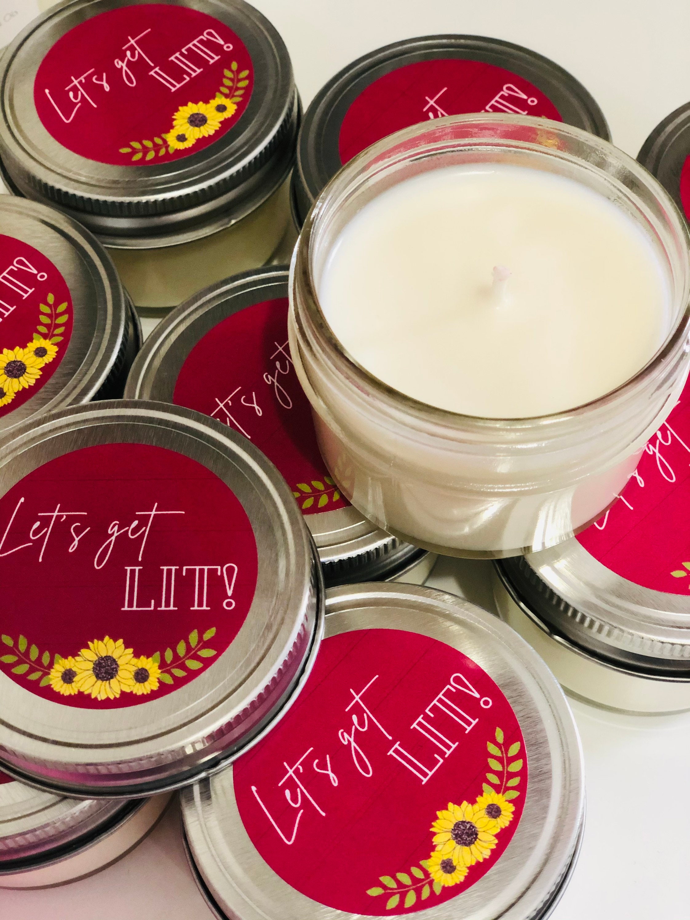 Custom candles in bulk as party favors gifts etc. | Etsy